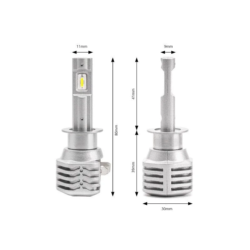 Bombillas led H1, 40W, 6500K, 12V, medidas