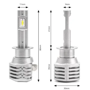 Bombillas led H1, 40W, 6500K, 12V, medidas