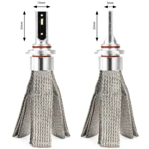 Bombilla led HB3 9005, 50W, 6000K, 12V/24V, medidas