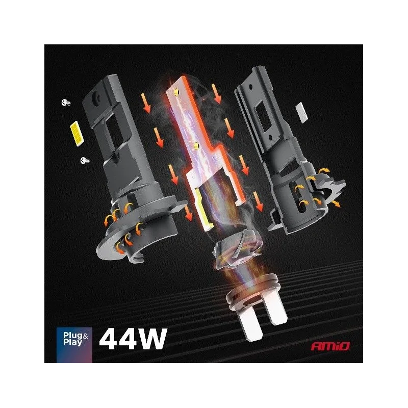 Bombillas led H7/H18, 44W, 6500K, 12V