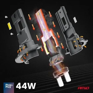 Bombillas led H7/H18, 44W, 6500K, 12V