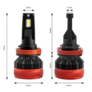 Bombilla led H8/H9/H11, 6500K, 90W, medidas