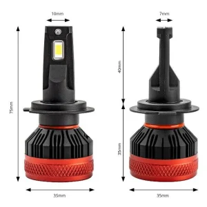 Pareja bombillas Led H7, H18, 6500K, 90W