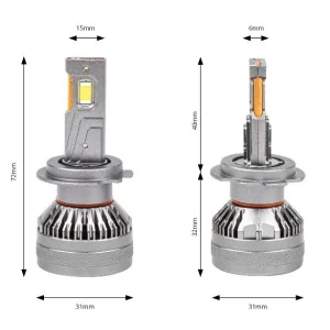 Pareja bombillas Led H7, H18, 6500K, 50W