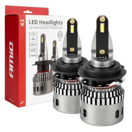 Bombilla led H7, 6000K, 60W, 12V, 5400lm