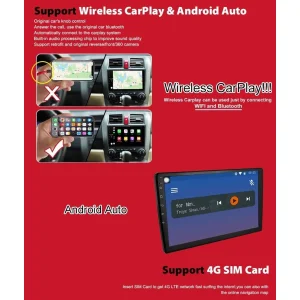Sistema operativo Android 14, Wifi, Bluetooth, USB, iluminación variable.