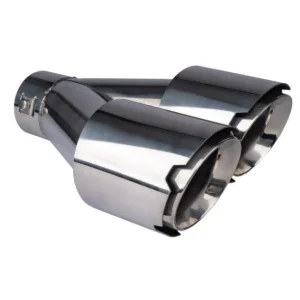 Cola de escape doble cromada doble de acero inoxidable 04068