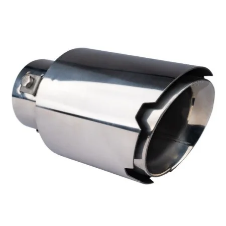 Cola de escape en acero inox cromado, AMIO 04064