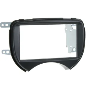 Marco frontal radio Nissan Micra 2011 2014, 2Din, negro