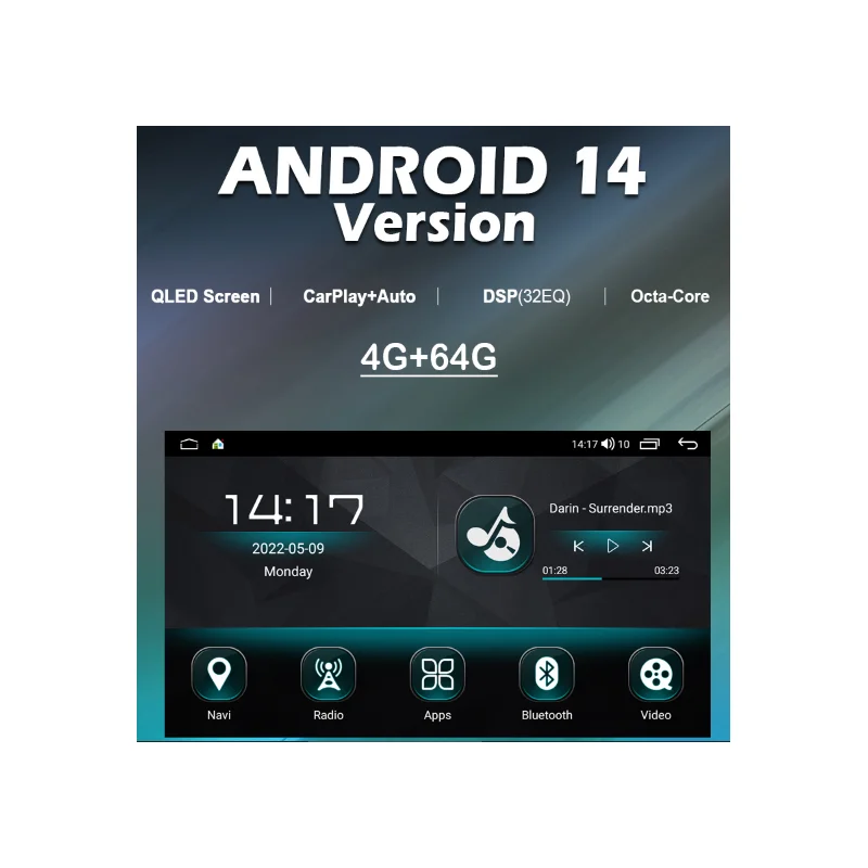 Radio navegador con Android 14 para Skoda