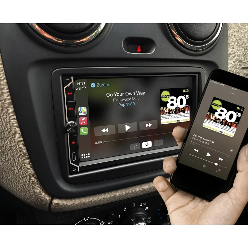 Radio monitor universal ESX Audio VMX700DAB, conectividad con smartphone