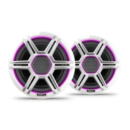 Altavoces marinos blancos 7.7" con luz LED, deportivos, Fusion Apollo