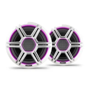 Altavoces marinos blancos 7.7" con luz LED, deportivos, Fusion Apollo