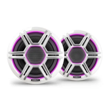 Altavoces marinos blancos de 6.5" con luz LED, deportivos, Fusion Apollo