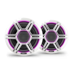 Altavoces marinos blancos de 6.5" con luz LED, deportivos, Fusion Apollo