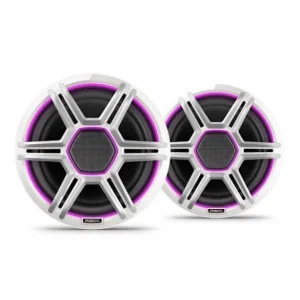 Altavoces marinos blancos de 8.8" con luz LED, deportivos, Fusion Apollo