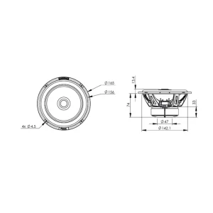 Focal EC 165 KE, medidas.