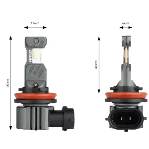 Bombillas LED Hybrid series H8, H9, H11, H16, 6000K Canbus 60W, medidas