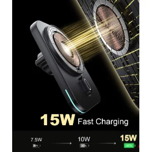 Cargador rápido inalámbrico para teléfono con soporte magnético 04179