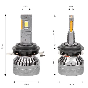 Bombilla luz de cruce led H7 1, serie HP FULL Canbus, medidas
