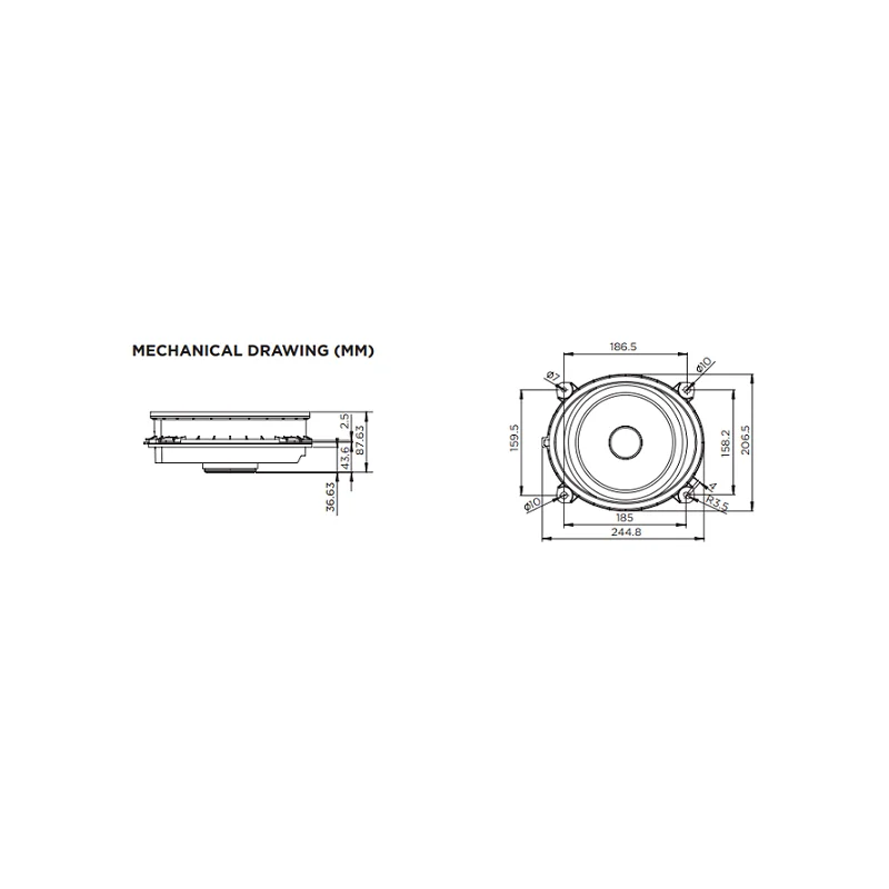 Altavoces Focal ISTOY170, 170mm, para Toyota Camry XV70, medidas