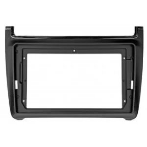 Marco para radio con pantalla de 9" en Volkswagen Polo V 6R 2014 2018, color negro