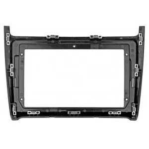 Marco Volkswagen Polo V 6R 2014 2018, para pantallas de 9", color negro