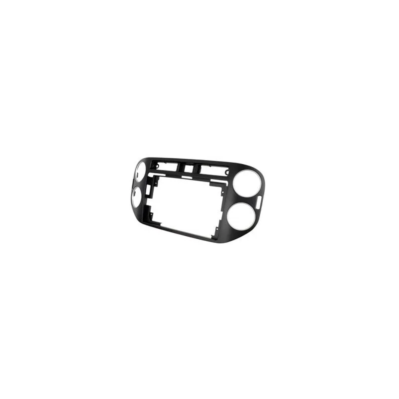Marco frontal para pantalla de 9" Volkswagen Tiguan 2008 2011, Tiguan restyling 2011 2016 negro