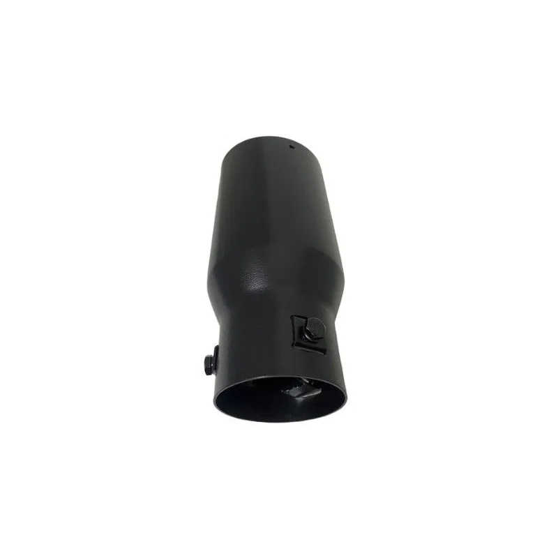 Cola de escape simple, universal, acero inox, negro mate ACT COL NG04
