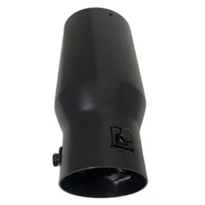 Cola de escape simple, universal, acero inox, negro mate ACT COL NG04