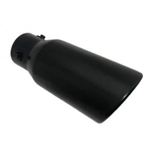 Cola de escape universal, acero inox, color negro mate ACT COL NG04
