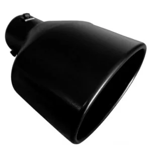 Cola de escape universal tipo Cupra 3, acero inox, negro mate