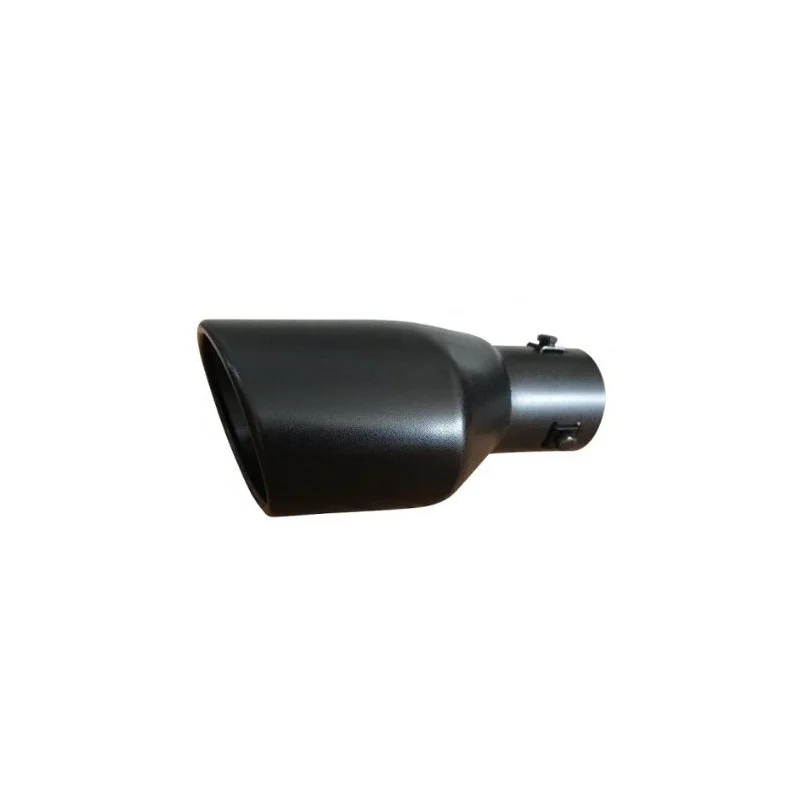 Cola de escape tipo Cupra 3, acero inox, acabado en negro mate