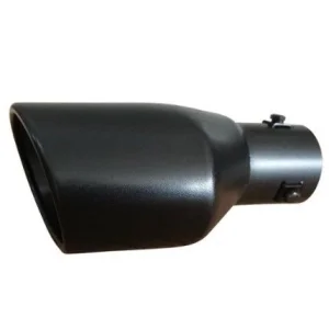 Cola de escape tipo Cupra 3, acero inox, acabado en negro mate