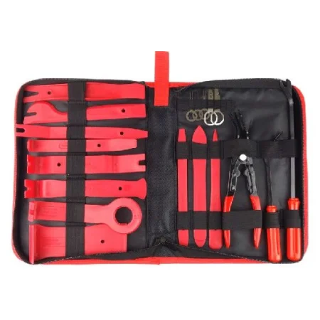 Kit de herramientas para quitar molduras de plástico y clips.