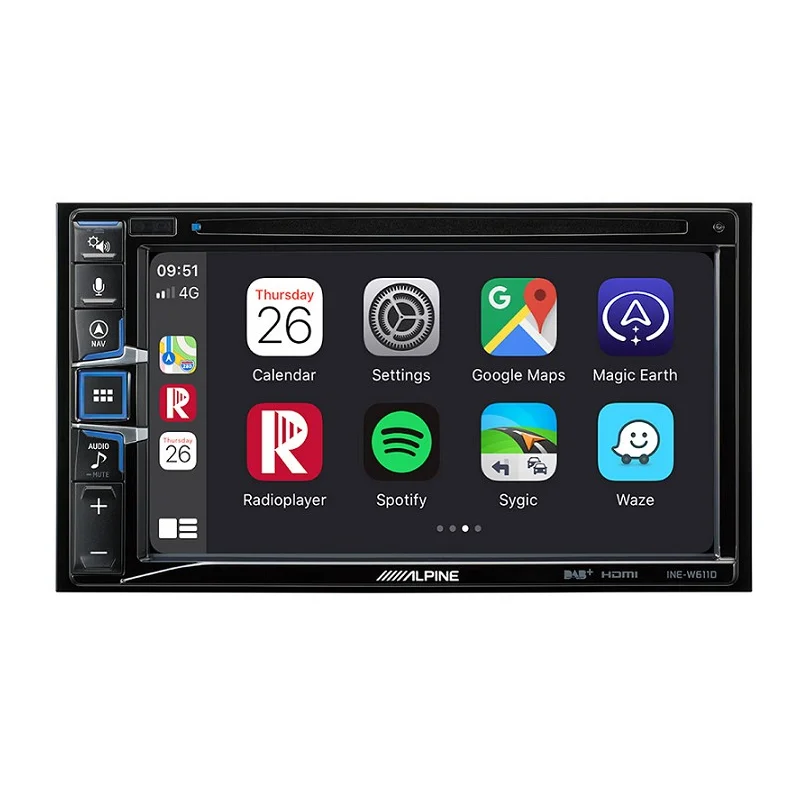 Alpine INE W611DC Navegador específico para autocaravanas de 6.5" con Android Auto y Apple CarPlay