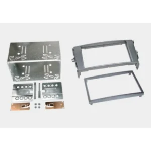 KIT Instalación 2DIN marco color gris antracita para radio de Toyota Auris 2007 2013, Toyota Verso 2009 2013 con faja metálica