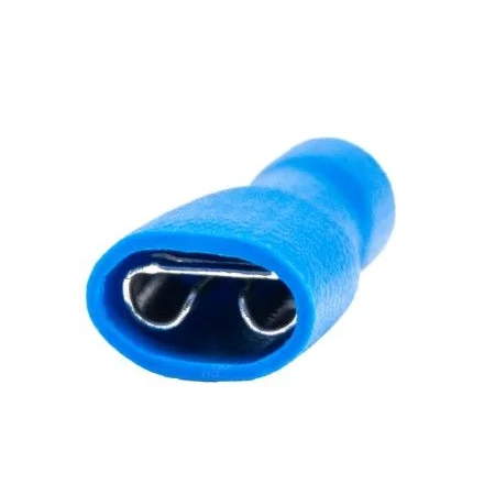Terminal plano hembra azul para cable 0,75 2,5mm²