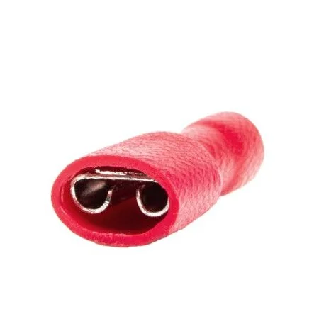 Terminal plano hembra rojo cable de 0,5 1,5mm², 10A