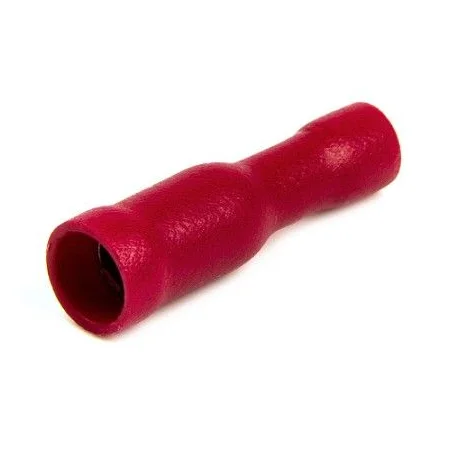 Terminal rojo redondo hembra de 0,5 1,5mm², 10A