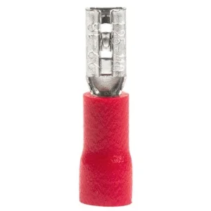 Terminal faston rojo hembra de 3,8mm para cable de 0,5 1,5mm², 10A