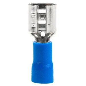 Terminal faston azul hembra de 7,4mm para cable de 1,5 2,5mm², 15A corriente máxima