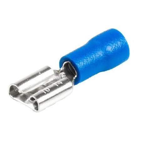 Terminal faston azul hembra de 7,4mm para cable de 1,5 2,5mm², 15A