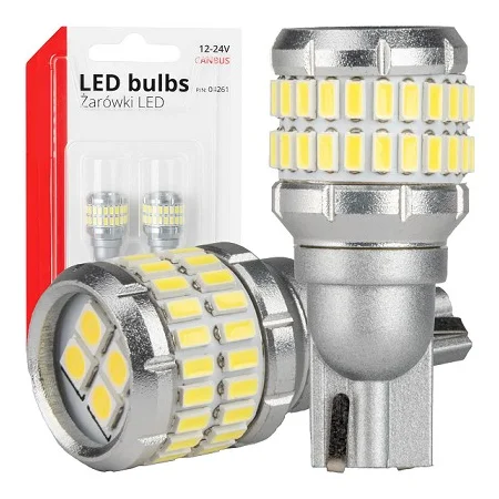 Blíster de 2 bombillas LED SMD blanco, CANBUS 12V