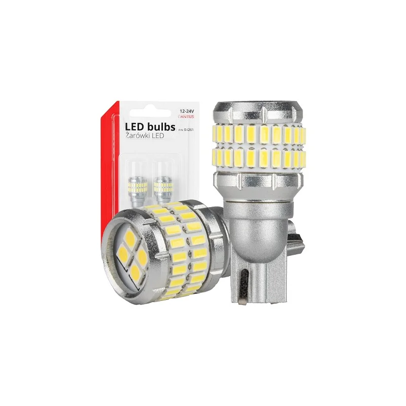 Blíster de 2 bombillas LED SMD blanco, CANBUS 12V