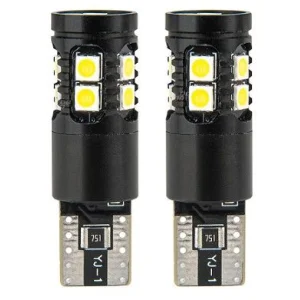 Pareja de bombillas LED tipo W5W T10, 12V/24V color blanco