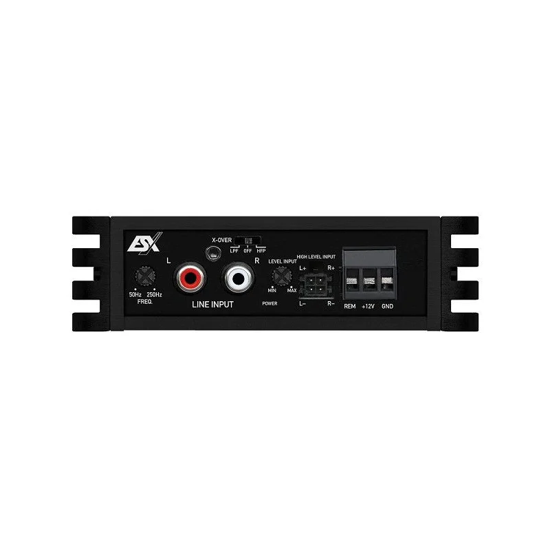 ESX Audio QM TWOv3, amplificador digital compacto, 2 canales, clase D. Dimensiones: 75 x 33 x 120 mm
