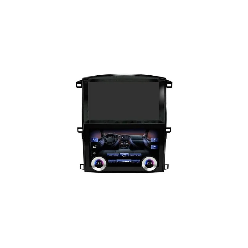Radio navegador, pantalla 10"+10", Toyota Land Cruiser 100 GX, LC 100, año 2002 2007, Android 13