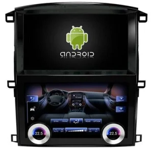 Radio navegador, pantalla doble de 10"+10", Toyota Land Cruiser 100 GX, LC 100, año 2002 2007, Android 13