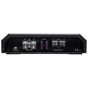 ESX Audio SXE250.2 amplificador analógico, 2 canales, clase A/B, tamaño 220 x 53 x 460 mm